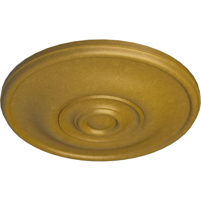 Médaillon de plafond H 11,75 po x l 11,75 po Jefferson, Or du Pharaon