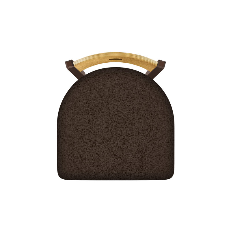 Tabouret pivotant Voltaire, Chêne naturel, Bronze, Siège de café Rein / dossier moyen en érable