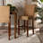 Rattan and Mahogany Wood Chauna Bar & Counter Stool-1714451925