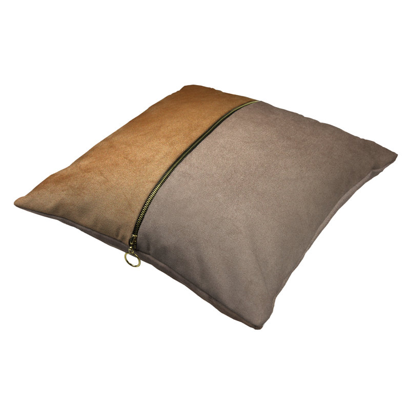 Square Throw Cushion, Caramel/Mocha