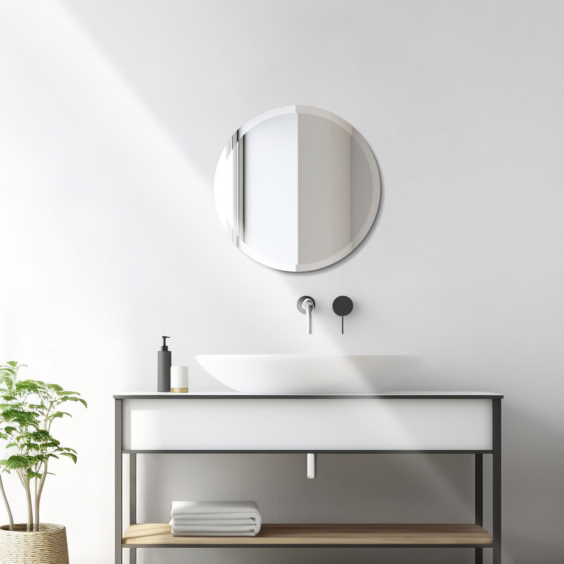 Miroir de salle de bain mural sans cadre Camorah, H 18 po x l 18 po