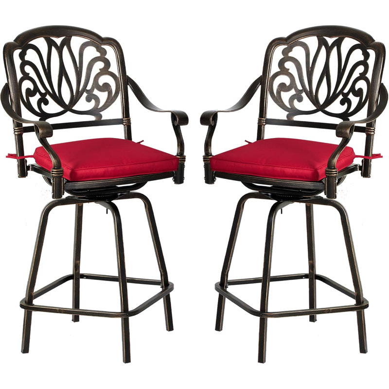 Tabouret de bar 29,13 po Ludo, Rouge