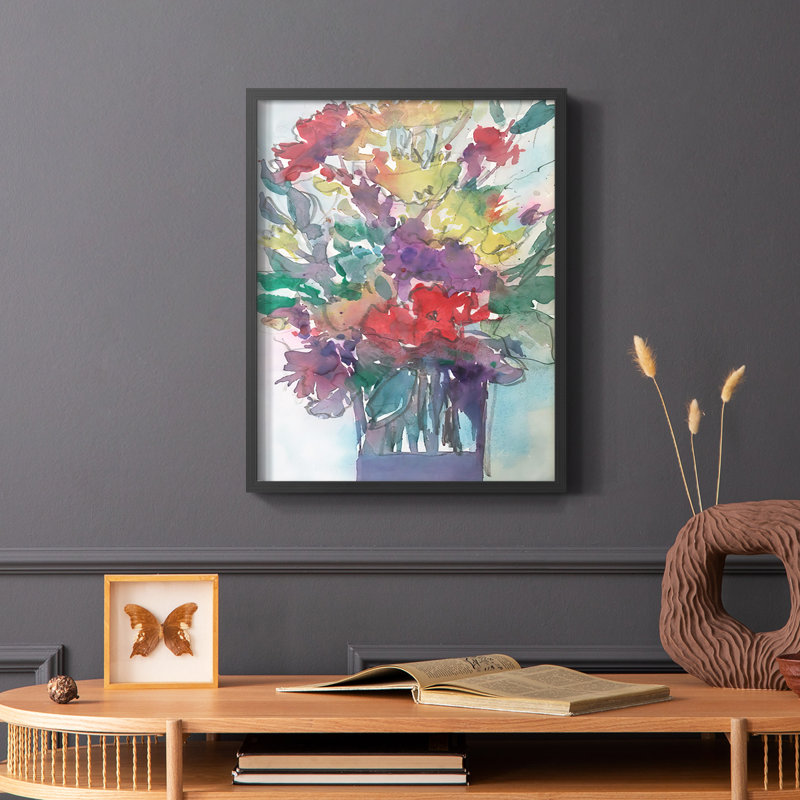 «Garden P pièces II», reproduction encadrée - bois massif, Noir, H 14 po x l 11 po