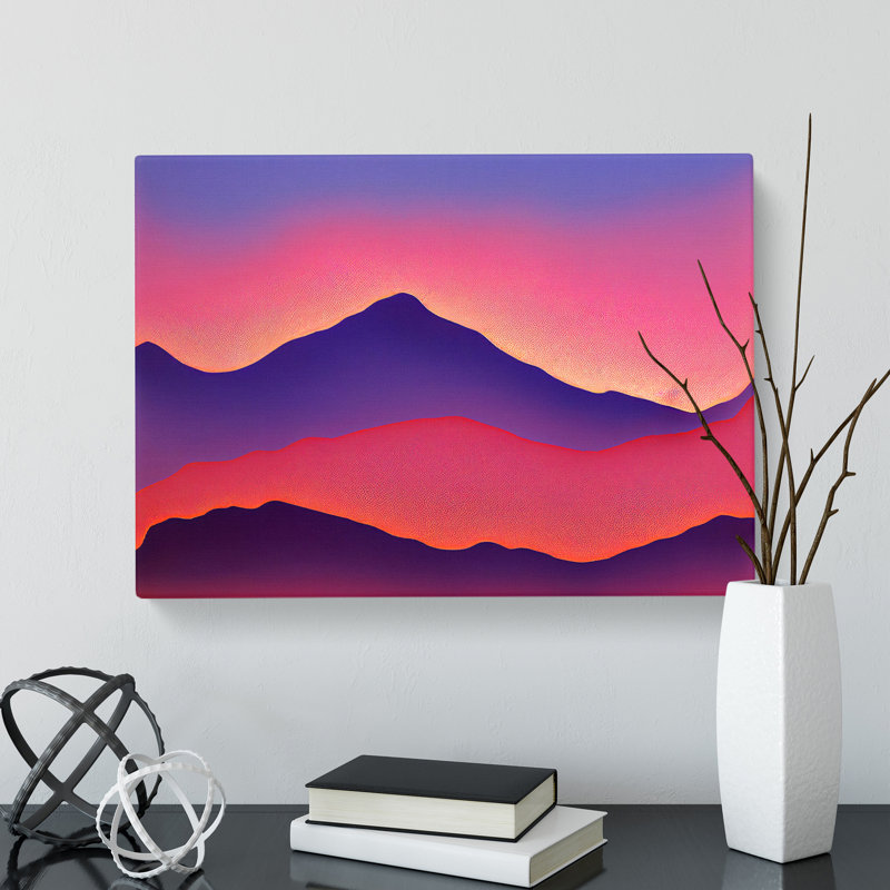 Ethereal Abstract Mountains - Wrapped Canvas, 50cm H x 76cm W x 3cm D