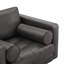 Fauteuil rembourré en cuir véritable 41 po avec coussins réversibles Geo-119979939