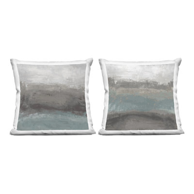 Dark Earth & Sea 2 Piece Decorative Printed Throw Pillow Set design by Hannah Dawson