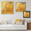 «Yellow and Gray Grunge Frozen Art II», reproduction d'art sur toile encadrée-944930366-944930355
