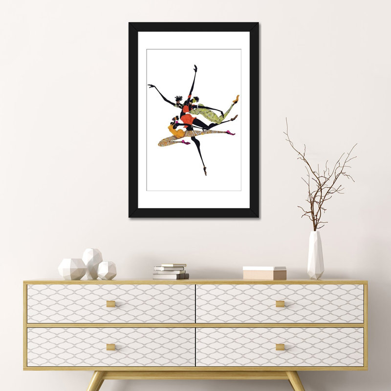 «Soar», reproduction d'impression sur toile, H 24 po x l 16 po x P 1 po, Papier d'art encadré noir, Blanc