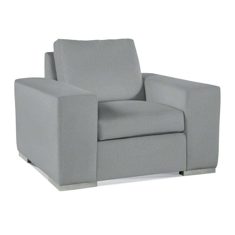 Memphis Armchair, Light Blue Performance Fabric; 0851-55, Java