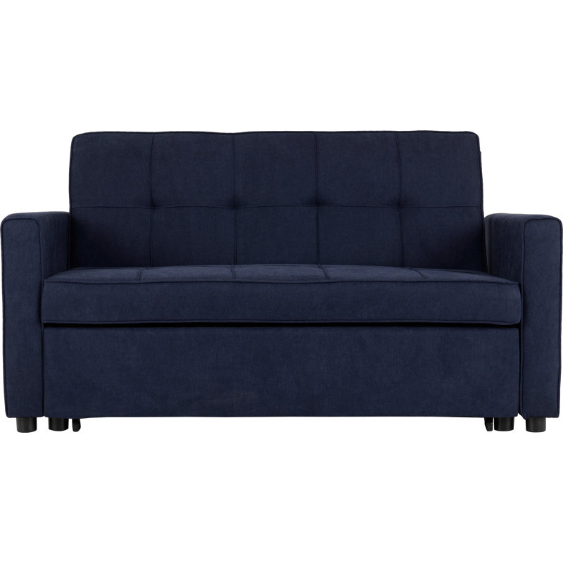 Mary-Kate 2 Seater Clic Clac Sofa Bed, Navy Blue