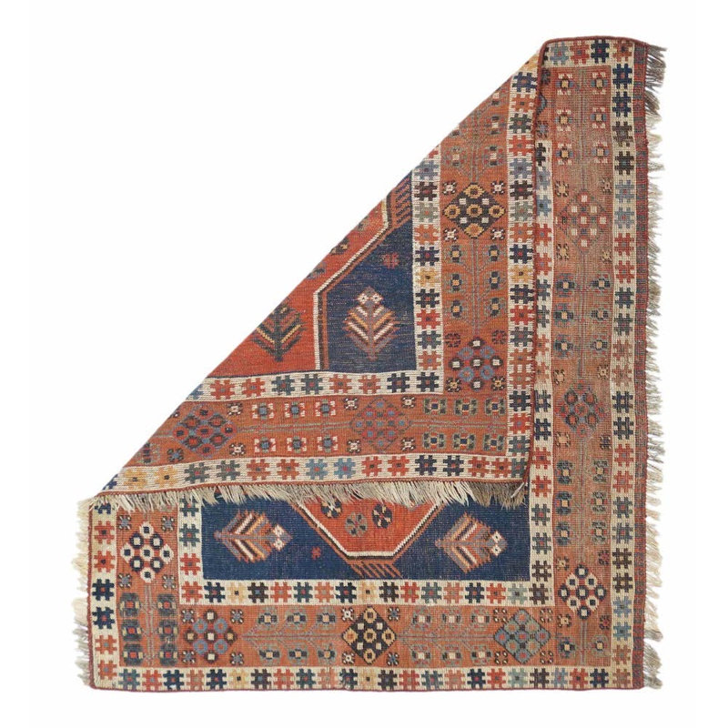 Wool Oriental Area Rug in Red
