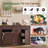 Ahart Triple Tilt Out Laundry Hamper Cabinet with Farmhouse Laundry Storage Basket for Bathroom，with Drawer & Adjustable Shelf-122443707-104713388