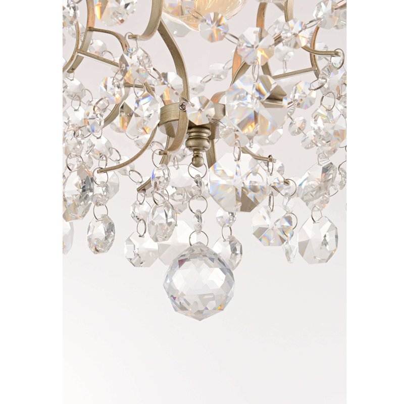 Mini-lustre 14 po à une lumière de couleur argent brossé himkea