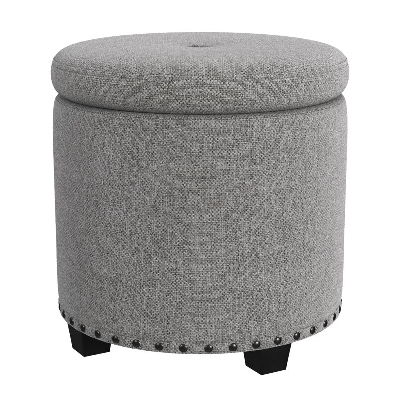 Repose-pieds avec rangement, plateau relevable rond de 19 po