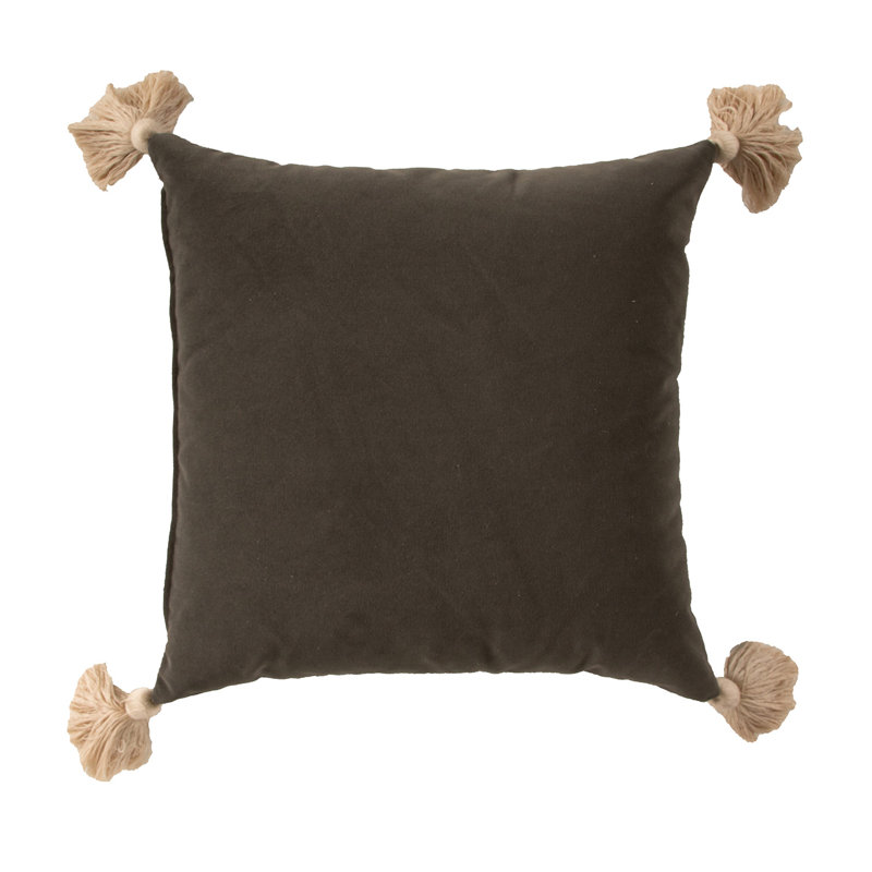 Coussin extérieur Chambray, Brun, Carré 22 po