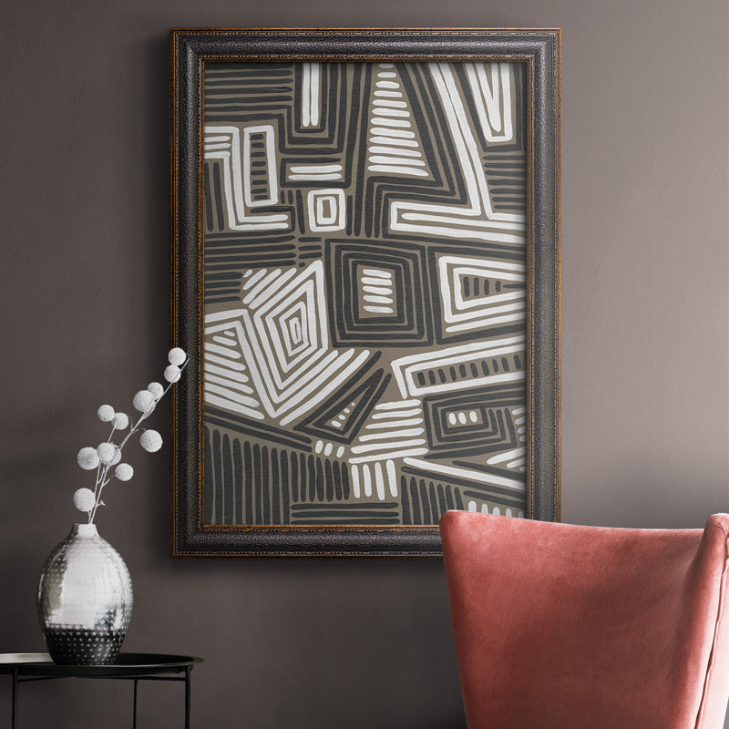 Abstrait labyrinthe II - cadre photo, impression sur toile, H 20 po x l 16 po x P 1 po