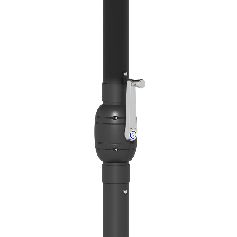 Parasol rectangulaire à énergie solaire 15 pi avec lumières DEL, Marine