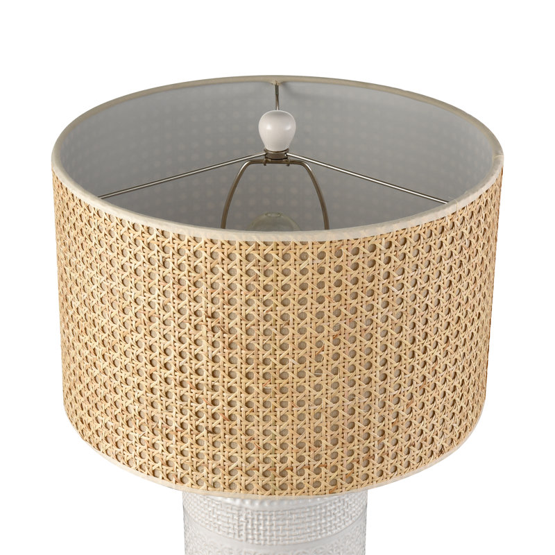 Lampe de table 1 lumière haute 24,5 po Seymour - glacis blanc