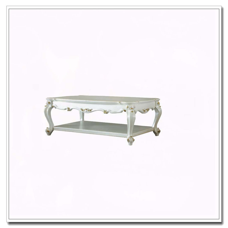 Table basse antique avec tablette inférieure