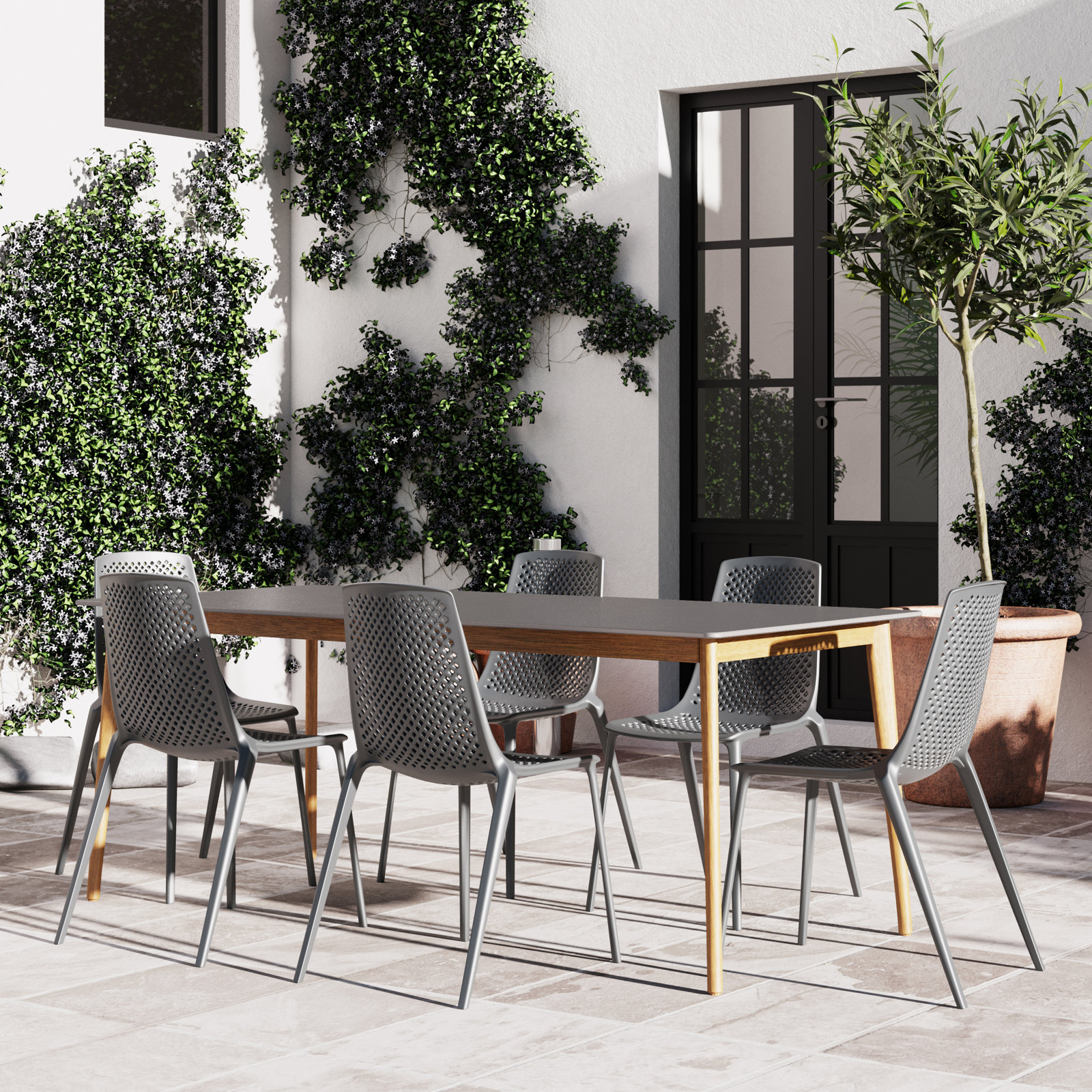 Anautica 75" Patio Dining Set