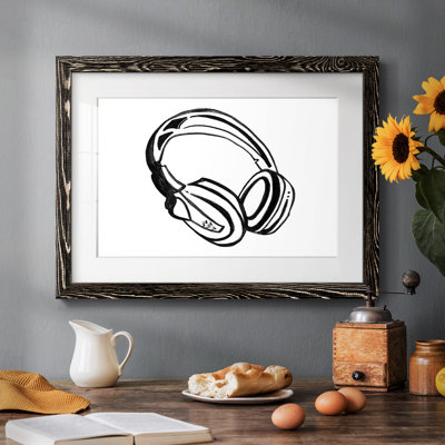 " Headphones Sketch " Painting Print