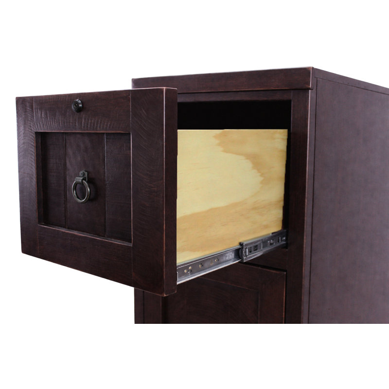 Raina 17.25'' Wide 4 -Drawer Solid Wood File Cabinet, Caribbean Rum