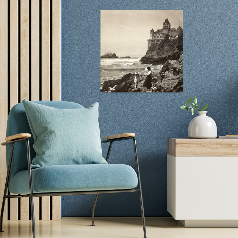 Cliff House II, art architectural rétro, H 18 po x l 18 po