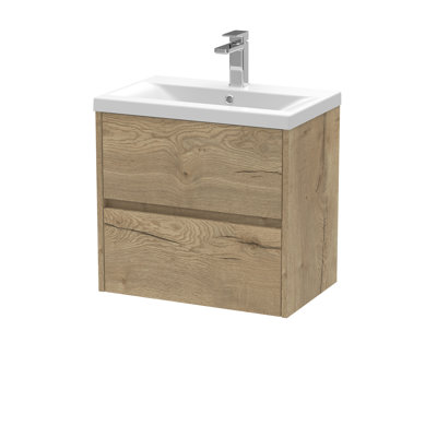 Havana 600mm Single Bathroom Vanity with Drop In Vitreous China Basin