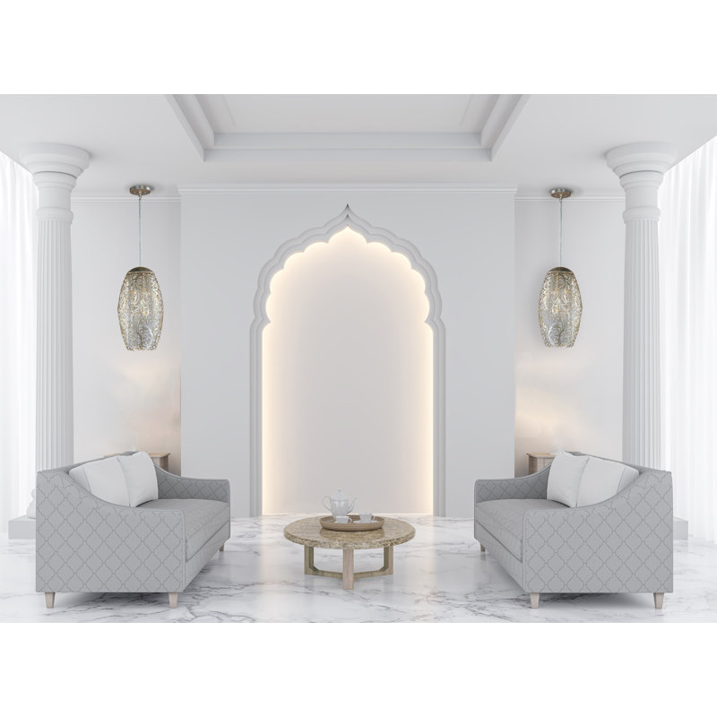 Trombley 6 - Light Golden Silver Unique/Statement Pendant