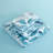 Lunaria 100% Long Staple Cotton Duvet Cover Set Gradient Blue Leaves Printed 3 Piece Comforter Cover Set-1231207924