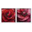 Goutte de pluie rouge pivoine en hiver I - coquelicots - art mural traditionnel, ensemble de 2 pièces-1893457321-1893457331-1893457330