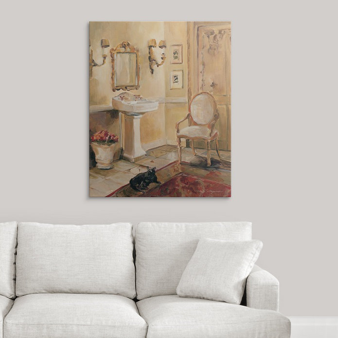 «French Bath II» par Marilyn Hageman, reproduction d'art, H 36 po x l 29 po x P 1,5 po, Toile