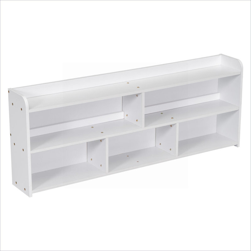 Small Space Bedroom Use: White-Toned Solid Pine Full Size Platform Bed with Integrated Multi-Storage Compartments