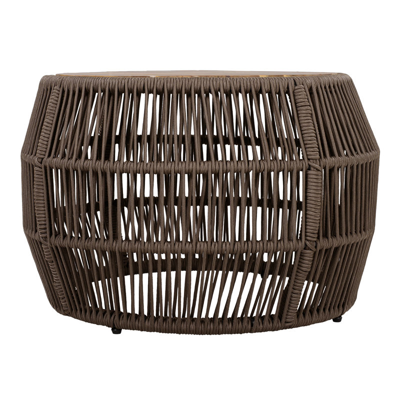 Table d'appoint Ardenn, Teak Top/Brown Base