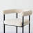24" Modern Boucle Counter Stools with Arms (Set of 2)