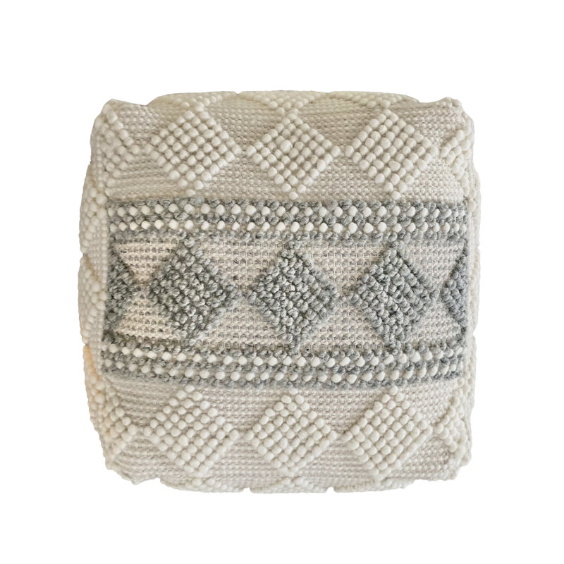 Brecken 18" Wide Square Pouf 
