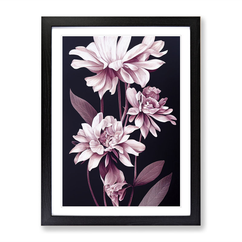 The Awesome Flowers - Single Picture Frame Print, Black Framed, 64cm H x 46cm W x 2cm D