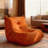 Luxury Accent Chair Button-Tufted Detail Orange Microfiber Comfy Chair Living Room Furniture-1258503359