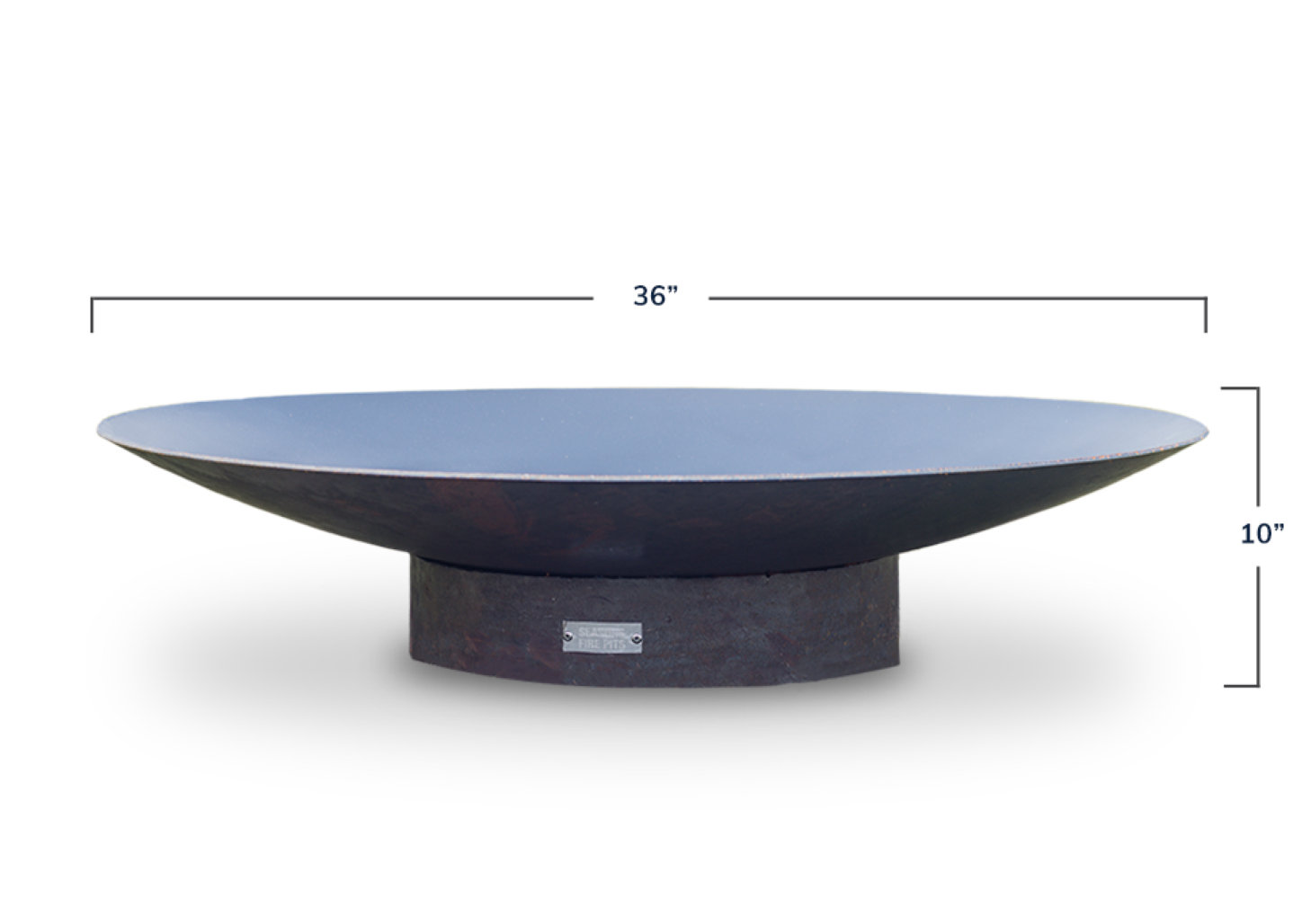 Hartlepool Outdoor Fire Pit, 10" H x 36" W x 36" D