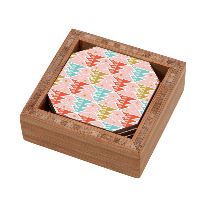 Ensemble sous-verre avec support 5 pièces Henninger