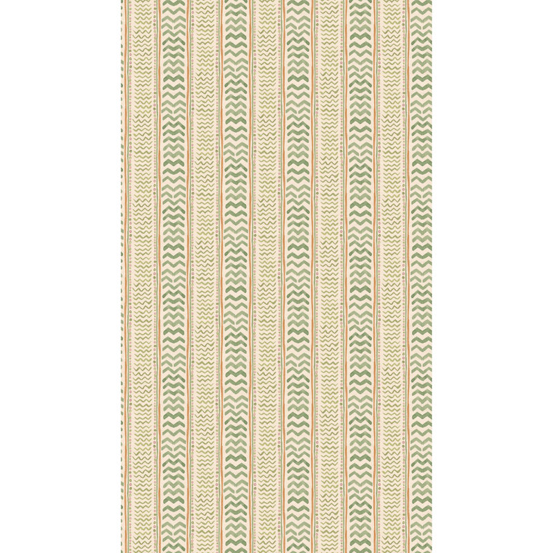 Wriggle Striped Non-Woven Wallpaper Roll, Sage
