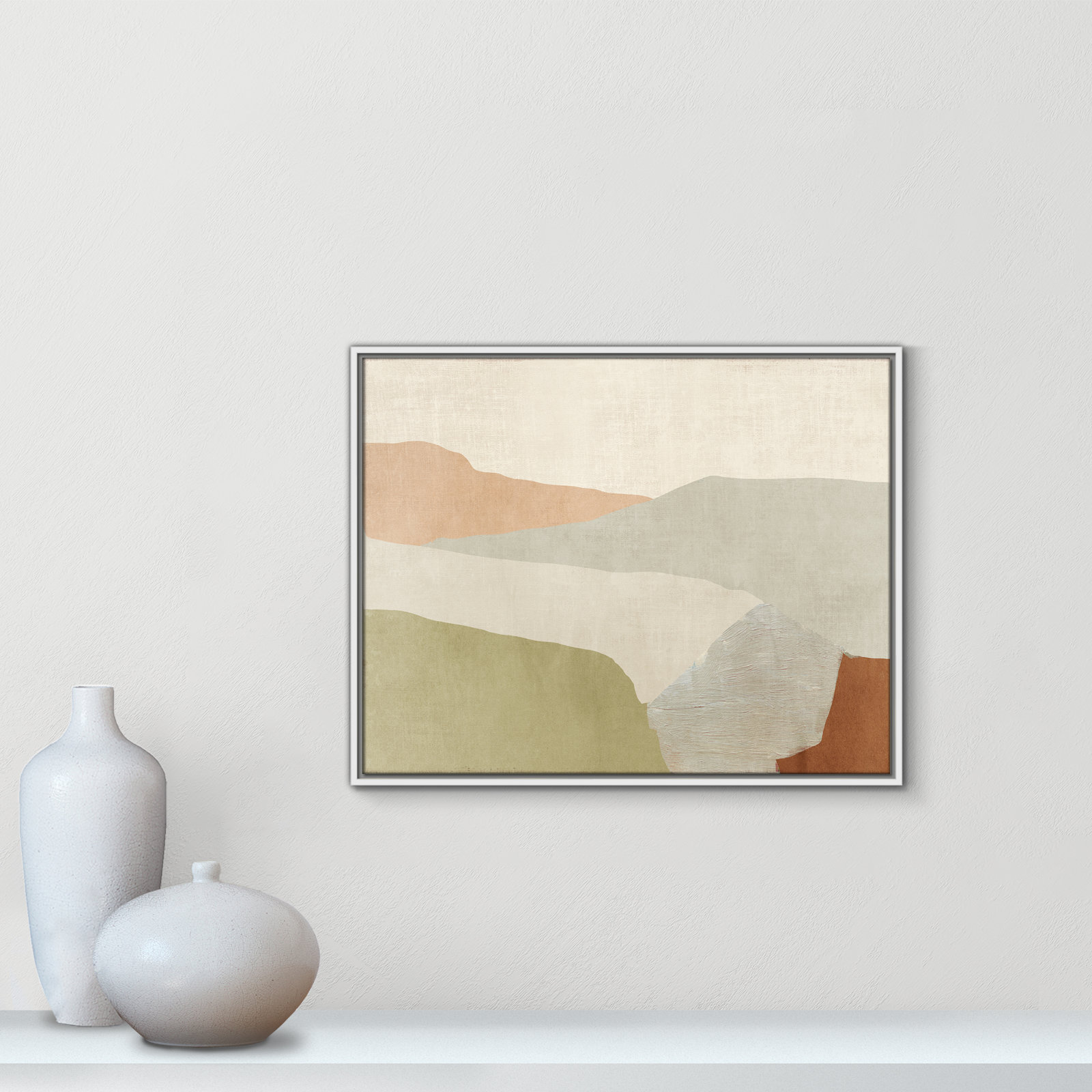 Elspeth "Pastel Views" Painting, 23.5" H x 29.5" W, White
