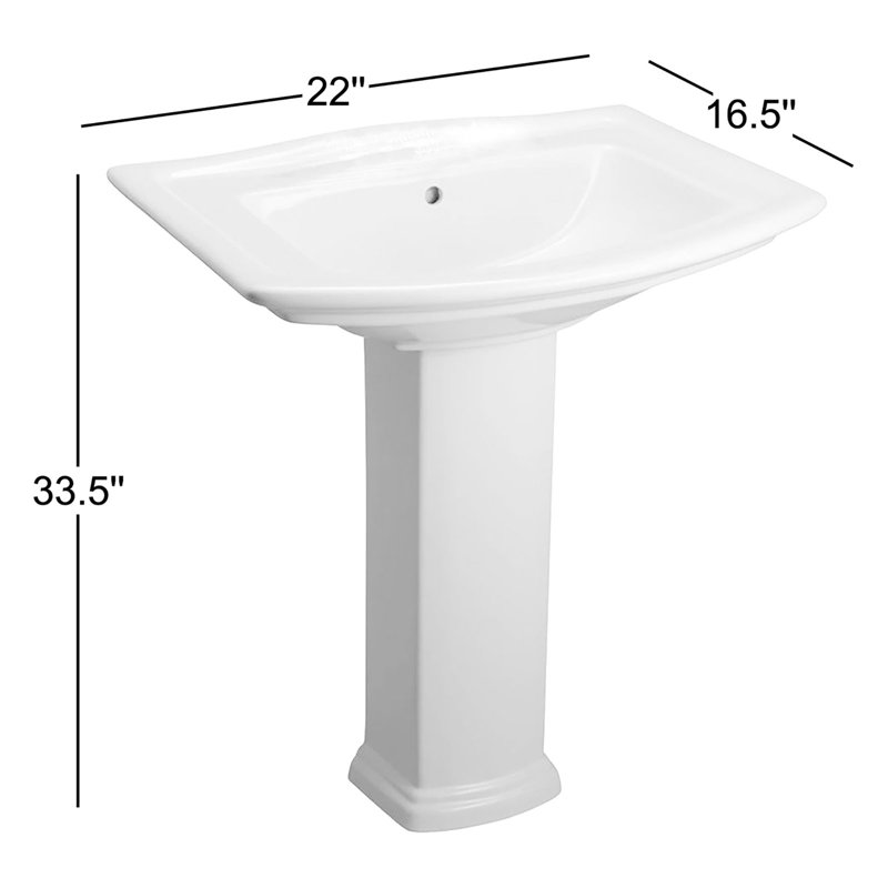 Darby Home Co Gaynell 16.5'' White Vitreous China Rectangular Bathroom Sink with Overflow, 8" Widespread