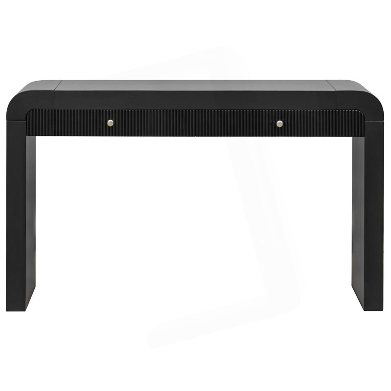 Rustic Console Table With Fluted Drawer Front
