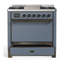 Majestic III Series 36 Inch Dual Fuel Range with 6 Sealed Burners, Griddle, in Emerald Green (Natural Gas, Copper Trim)-562104034-562104035-562104040