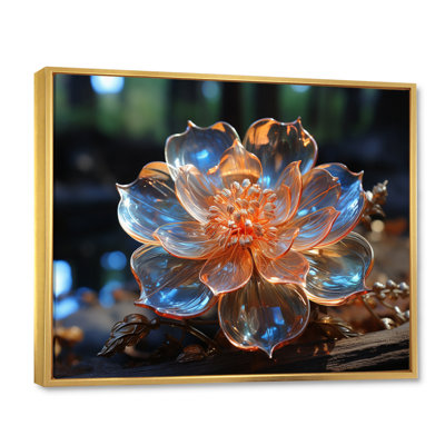 Fleurs de cristal orange I sur toile