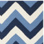 Tapis bleu marine / bleu clair en laine et coton tissé à la main Rodgers-1628648356