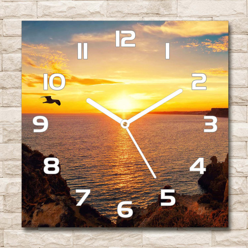 Ilam Glass Wall Clock, White