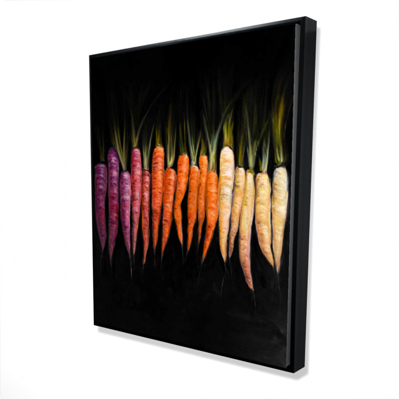 Colorful Carrots Print On Canvas, H 60 po x l 48 po