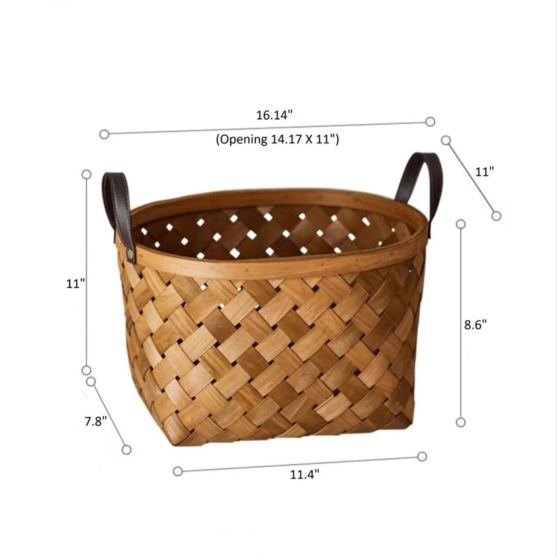 Panier rustique en bois tissé à la main